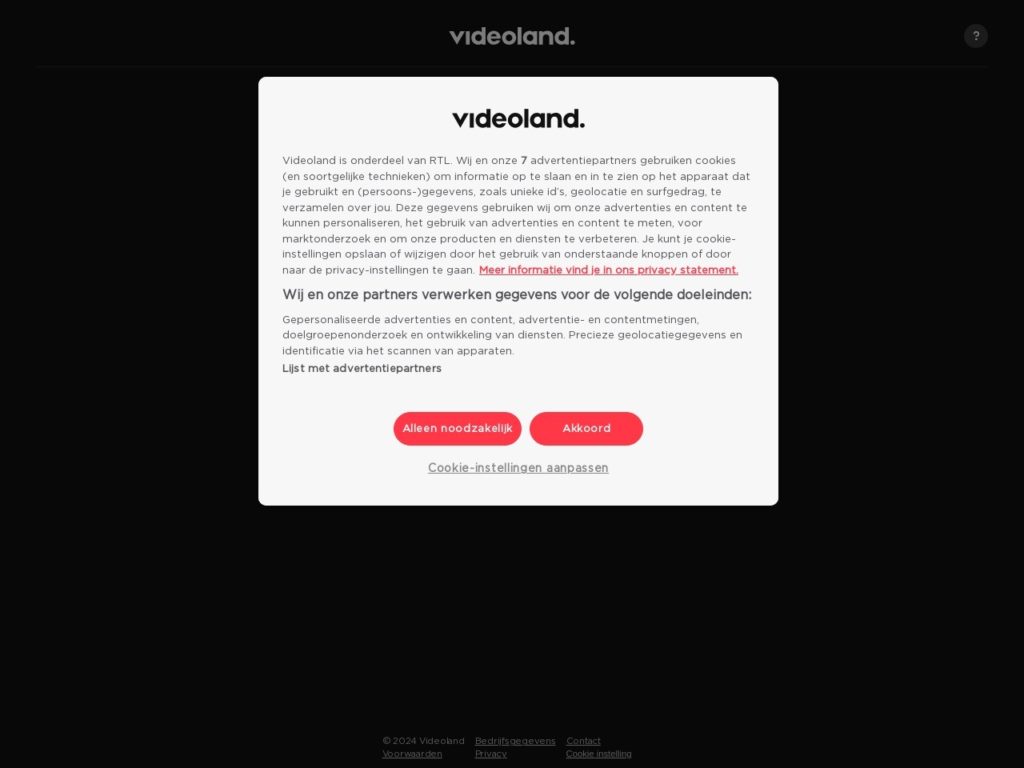 Inloggen bij Videoland Account Inloggen Bij