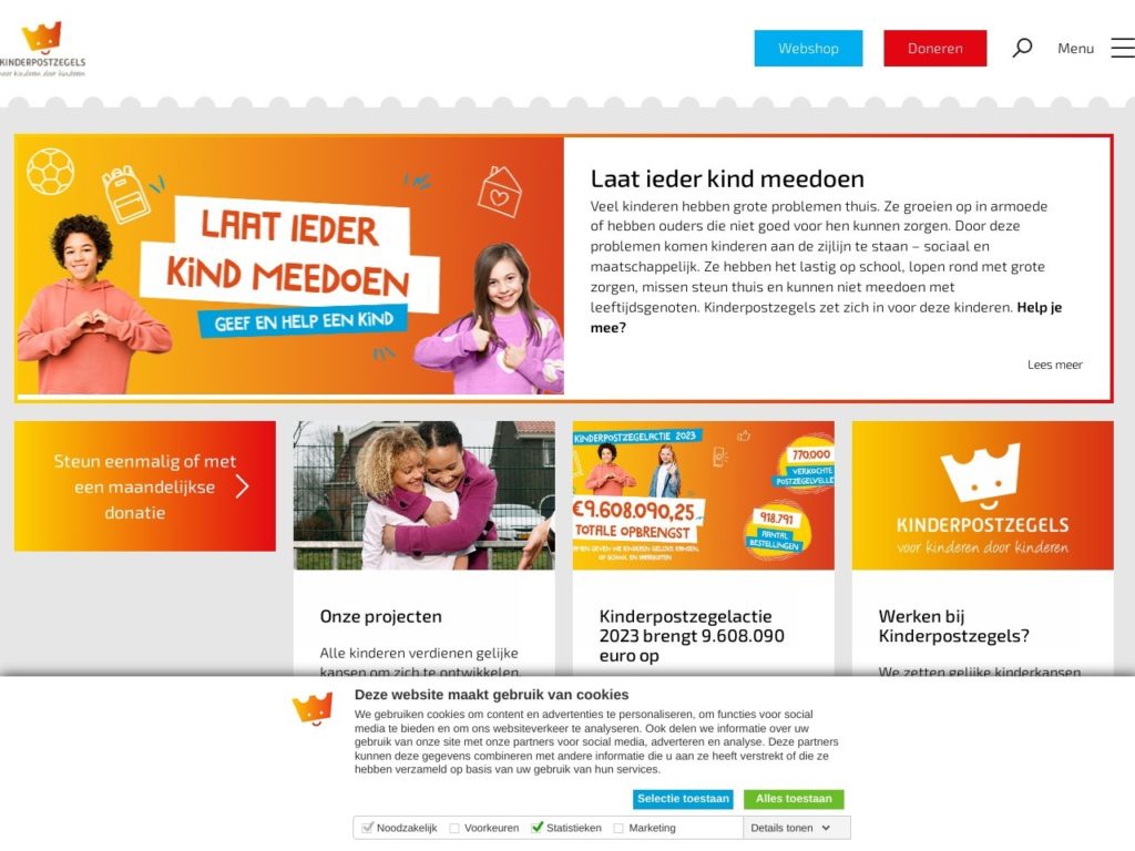 Inloggen bij Kinderpostzegels Inloggen Bij