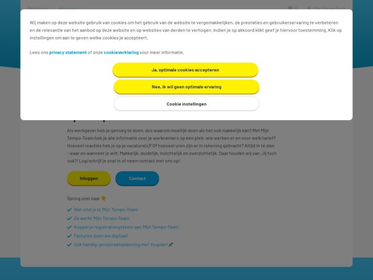 Inloggen bij Mijn Tempo Team – Inloggen Bij