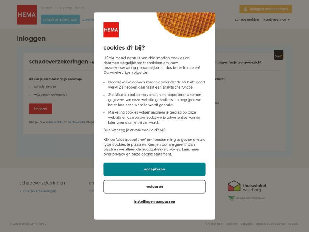 Inloggen bij Mijn Zorgoverzicht Hema – Inloggen Bij