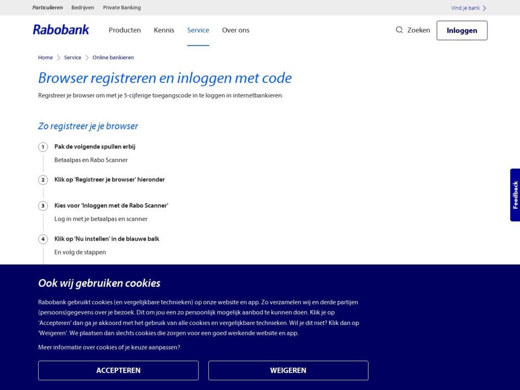 Inloggen bij Rabo Met 5 Cijferige Code – Inloggen Bij
